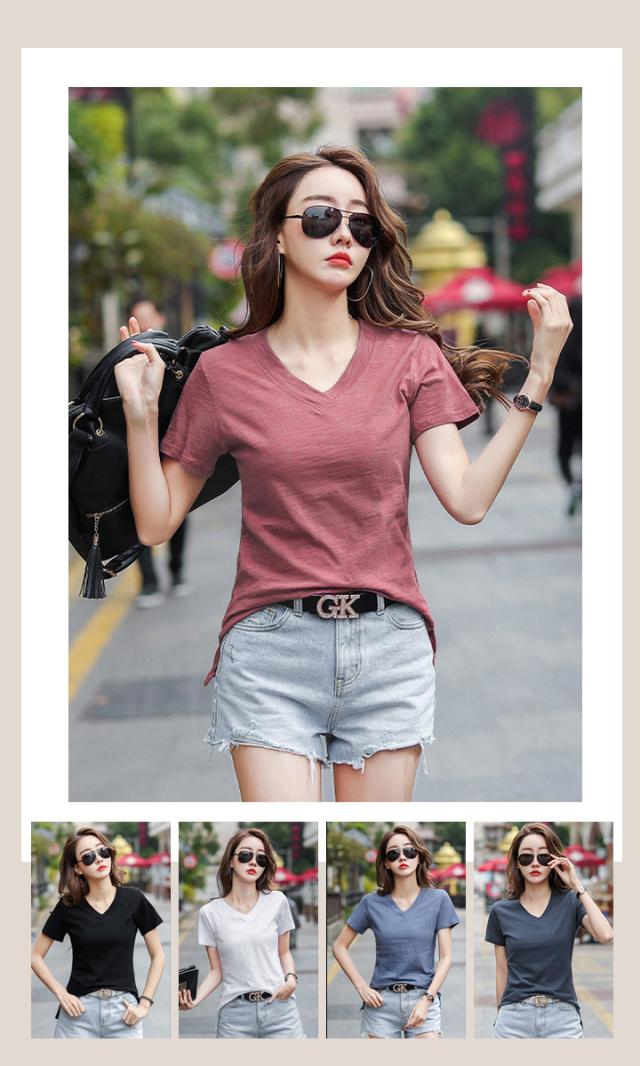 Tシャツ カットソー トップス 半袖 Vネック 夏 夏服 レディース 5色 S 3xl 大きいサイズ レディースファッション シンプル ナチュラル の通販はau Pay マーケット ｈａｎａ ｈａｎａ