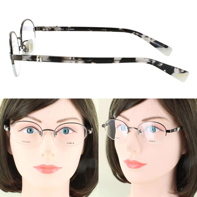 フルラ FURLA サングラス レディース ブランド UVカット 運転用 ドライブ  オーバル ハーフリム チタンフレーム アセテートテンプル VFU964J 0196 08F4 08F5 0I86 グレー系 ブルー系 グリーン系 ブラウン系 紫外線99％カット UV400 紫外線対策 日差し 眩しさ 対策 フルラ FURLA サングラス レディース ブランド UVカット 運転用