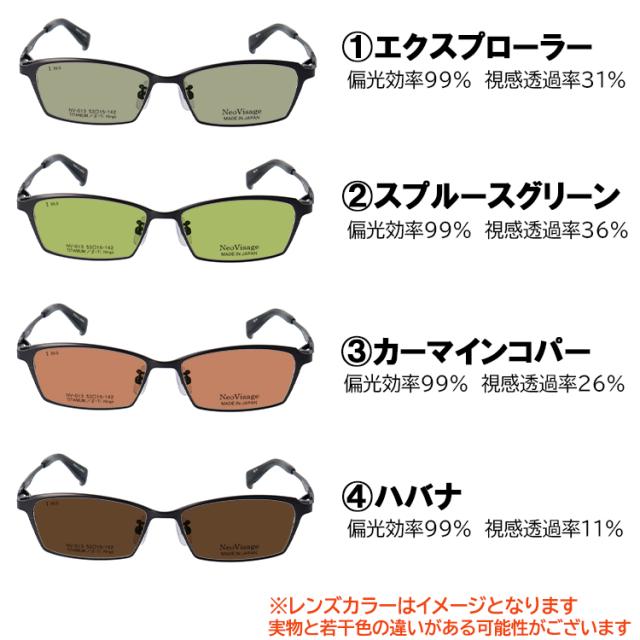 偏光サングラス メンズ 度付き可 日本製 メイドインジャパン メンズ ブランド チタンフレーム スクエア 軽量 ネオヴィサージュ NV-013 車 運転 ドライブ 釣り グレー系 ブルー系 グリーン系 ブラウン系 高機能 RARTS アーツ 偏光レンズ 日本製レンズ_4