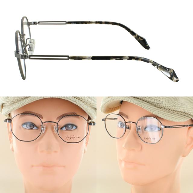 度付きメガネ 度入り 度あり ヨウジヤマモト メガネ YOHJI YAMAMOTO 19-0096 3カラー展開 正規品 ヘキサゴンシェイプ チタンフレーム 軽量 薄型非球面レンズ 近視 乱視 遠視 老眼 度入り 度なし だて 伊達 メンズ 男性 おしゃれ ビジネス カジュアル_11