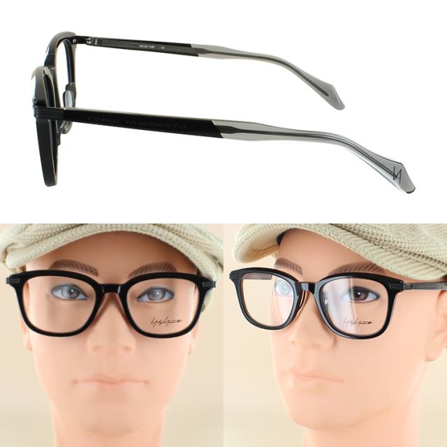 度付きメガネ 度入り 度あり ヨウジヤマモト メガネ YOHJI YAMAMOTO 19-0101 3カラー展開 正規品 やや大ぶりな ウェリントンシェイプ アセテートフレーム 薄型非球面レンズ 近視 乱視 遠視 老眼 度入り 度なし だて 伊達 メンズ 男性 おしゃれ ビジネス カジュアル_9