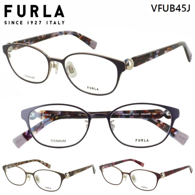 フルラ FURLA メガネ フレーム 眼鏡 のみ レディース ブランド 女性 おしゃれ オーバル メタルフレーム チタン VFUB45J 594Y ブラウン系 08NE パープル系 0954 レッド系 生見愛瑠さん めるる Can Cam.jp 着用モデル 国内正規品