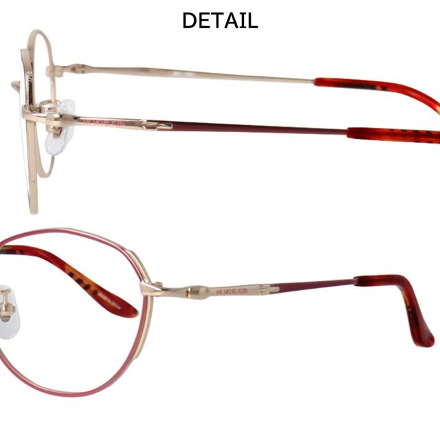 度付きメガネ 度入り 度あり ミッシェル・クラン メガネ MICHEL KLEIN MK-1001 4カラー展開 正規品 多角形 ボストン チタンフレーム クリングス鼻パッド 薄型非球面レンズ 近視 乱視 遠視 老眼 度なし だて 伊達 レディース 女性 おしゃれ モード エレガンス_14