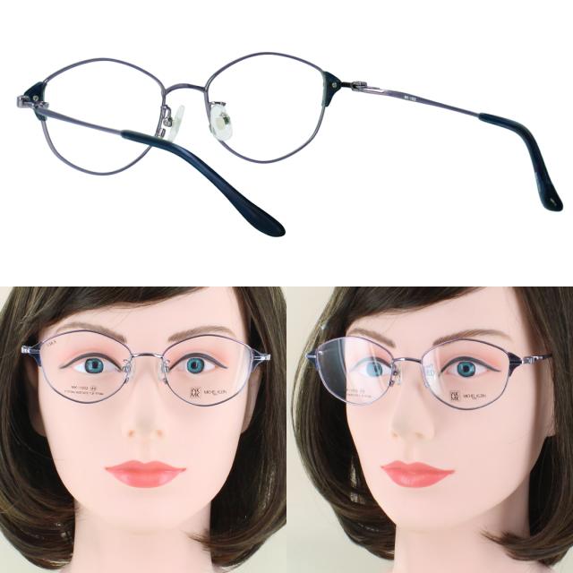 度付きメガネ 度入り 度あり ミッシェル・クラン メガネ MICHEL KLEIN MK-1002 4カラー展開 軽量 正規品 多角形 チタンフレーム ダブルカラー 薄型非球面レンズ 近視 乱視 遠視 老眼 度なし だて 伊達 レディース 女性 おしゃれ モード エレガンス_9