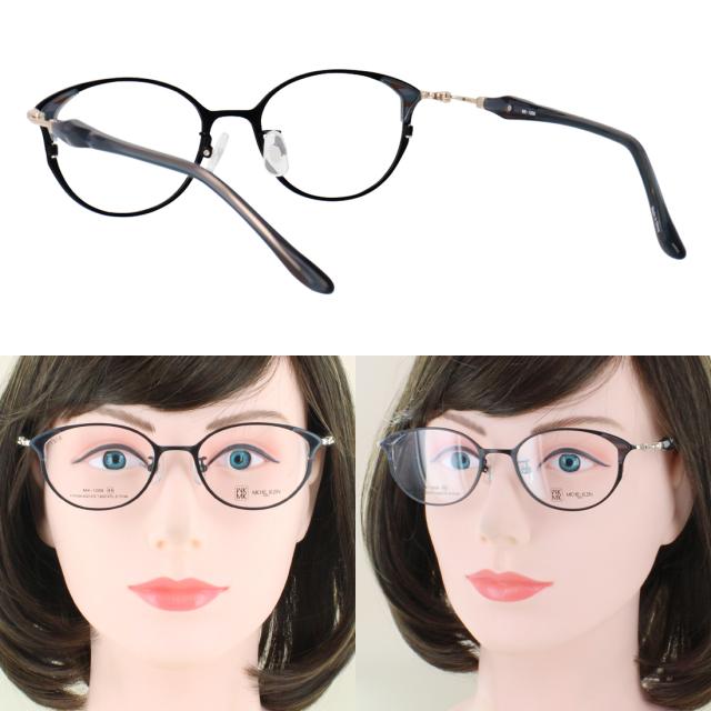 度付きメガネ ミッシェル・クラン メガネ MICHEL KLEIN MK-1006 4カラー展開 軽量 正規品 チタンフレーム オーバルボストン 度入り 度あり 近視 乱視 遠視 老眼 度なし だて 伊達 レディース 女性 おしゃれ モード エレガンス 薄型非球面レンズ_13