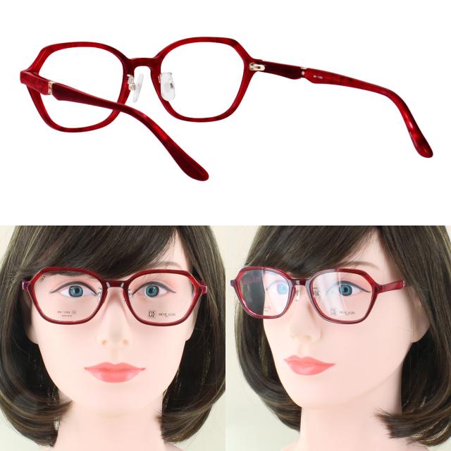 度付きメガネ ミッシェル・クラン メガネ MICHEL KLEIN MK-1009 4カラー展開 正規品 スクエア アセテートフレーム ヨーロップ調 度入り 度あり 近視 乱視 遠視 老眼 度なし だて 伊達 レディース 女性 おしゃれ モード エレガンス 薄型非球面レンズ_9