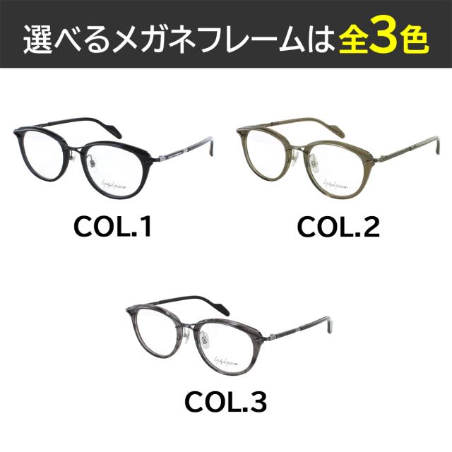 度付きメガネ 度入り 度あり ヨウジヤマモト メガネ YOHJI YAMAMOTO 19-0108 3カラー展開 正規品 ボストン アセテート チタン コンビフレーム 薄型非球面レンズ 近視 乱視 遠視 老眼 度入り 度なし だて 伊達 メンズ 男性 おしゃれ_2