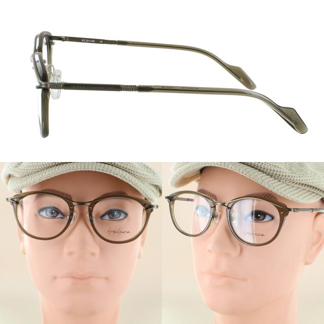 度付きメガネ 度入り 度あり ヨウジヤマモト メガネ YOHJI YAMAMOTO 19-0108 3カラー展開 正規品 ボストン アセテート チタン コンビフレーム 薄型非球面レンズ 近視 乱視 遠視 老眼 度入り 度なし だて 伊達 メンズ 男性 おしゃれ_7