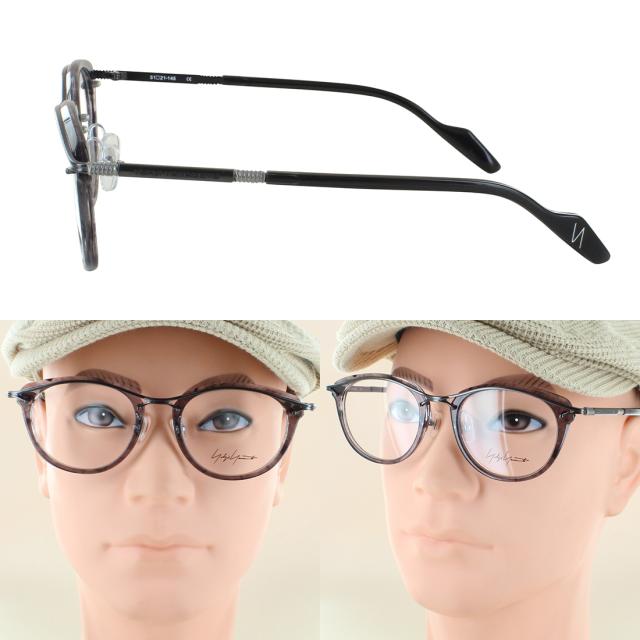 度付きメガネ 度入り 度あり ヨウジヤマモト メガネ YOHJI YAMAMOTO 19-0108 3カラー展開 正規品 ボストン アセテート チタン コンビフレーム 薄型非球面レンズ 近視 乱視 遠視 老眼 度入り 度なし だて 伊達 メンズ 男性 おしゃれ_9
