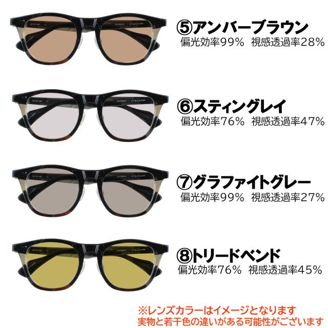 ヨウジヤマモト 日本製 偏光サングラス メンズ 度付き対応 ウェリントン アセテート クリングス鼻パッド YOHJI YAMAMOTO 19-0109 正規品 UVカット ブランド 釣り 運転用 ドライブ RARTS 偏光レンズ 日本製レンズ 乱反射防止_5