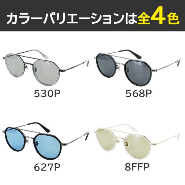 ポリス 偏光サングラス メンズ UVカット 薄い 色 ライトカラー ブランド POLICE 2025年モデル クラウンパント ダブルブリッジ アセテートリム SPLQ11J 530P ライトグレー 568P ブラック 627P ライトブルー 8FFP ライトキナリ 偏光レンズ アジアンフィット 国内正規品_4