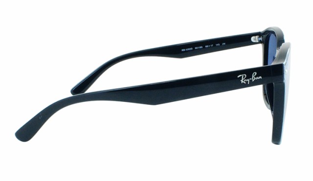 レイバン サングラス RB4392D 601/80 66 大きめレンズ アジア限定 ウェリントン フラットレンズ Ray-Ban メンズ レディース  UVカット 運転用 ドライブ ブラック 黒縁 ブルー カラーレンズ 国内正規 カジュアル トレンド おしゃれ 保証書付きの通販はau PAY  マーケット ...