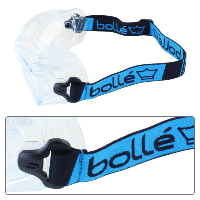 Bollé Safety 保護メガネ 青/透明 10個セット Bolle Safety 保護メガネ, クリア, 眼鏡の上から, 曇り止めあり