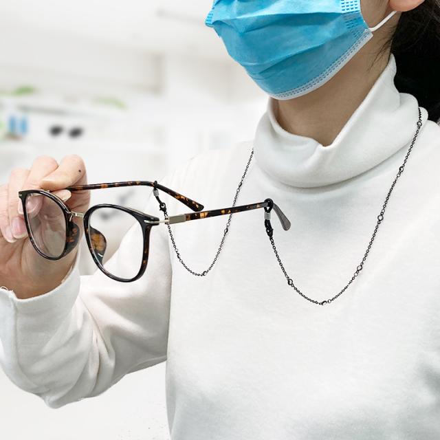 CHANEL】【レア品】メガネチェーン メガネストラップベビーピンクロゴ