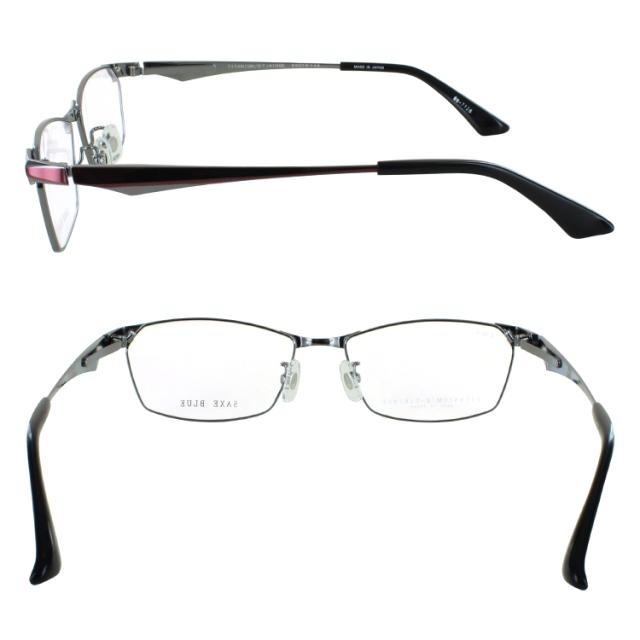 メガネ 眼鏡 度付き メンズ スクエア チタンフレーム 日本製 度あり 度