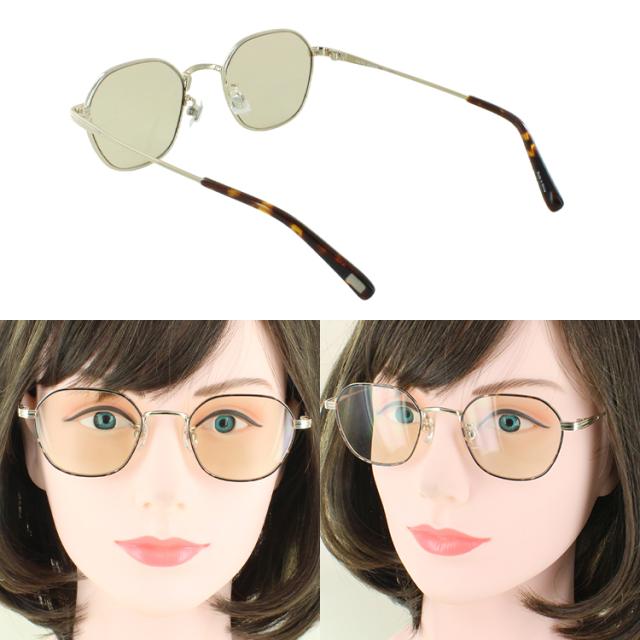 nano・universe（ナノ・ユニバース） ファッショングラス ベージュグレーササハーフ/ホワイトゴールド グリーン NUS-114 3 ナノユニバース サングラス メンズ レディース 男女兼用 薄い 色 UV