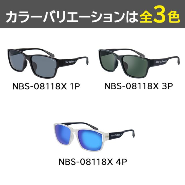 ニューバランス サングラス 偏光 メンズ UVカット 2025年モデル ブランド スクエア NBS08118X 3カラー展開 グレー グリーン ブルーミラー 偏光レンズ 超弾性樹脂 TR90素材 軽量 運転用 ドライブ 釣り アウトドア レジャー スポーツ 男性 国内正規品_2