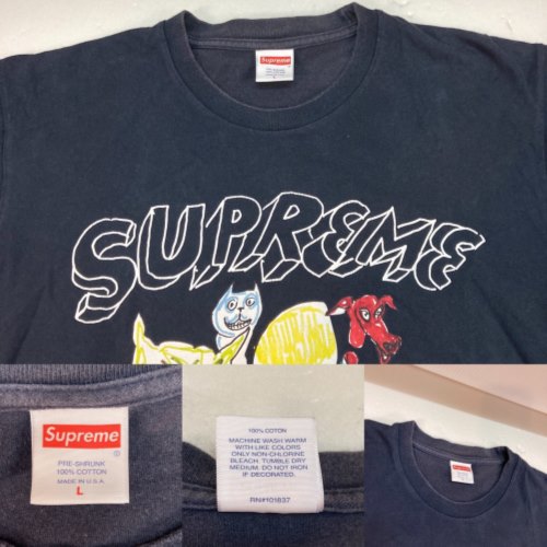 【古着】supreme シュプリーム　Daniel Johnston Tee　ダニエルジョンソンコラボ　Tシャツ　ネイビー　メンズ　トップス　Lサイズ　USA製の通販は