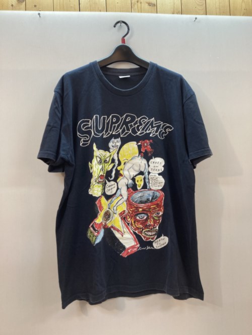 【古着】supreme シュプリーム　Daniel Johnston Tee　ダニエルジョンソンコラボ　Tシャツ　ネイビー　メンズ　トップス　Lサイズ　USA製の通販はその他トップス