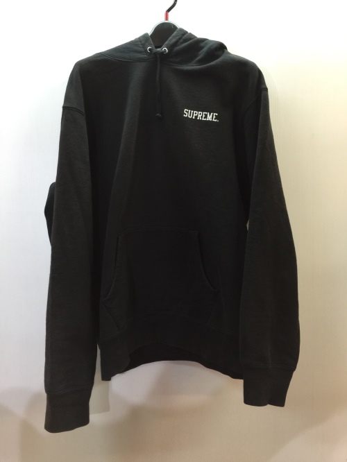 【古着】【SUPREME】　シュプリーム　2020AW　ウィトキンコラボパーカー　Joel Peter Witkin　サイズL　ブラック　ロゴ　Sanitarium　メ