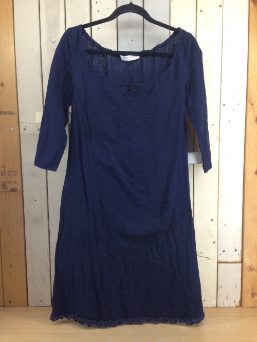 古着 Miumiu ミュウミュウ 首元絞りコットンワンピース 七分丈 42 ネイビー ワンピース 中古 2 の通販はau Pay マーケット リバティ鑑定倶楽部