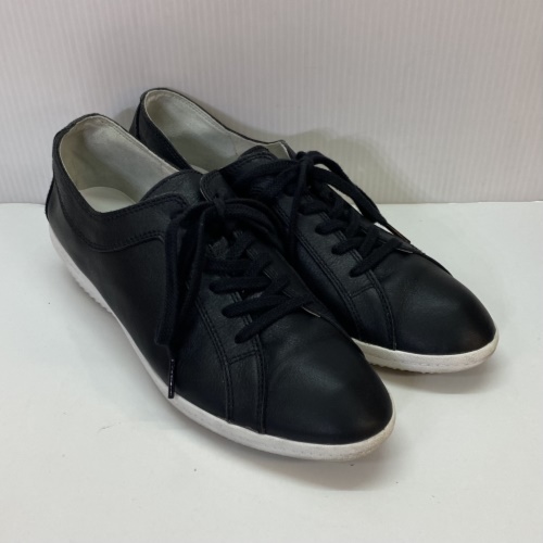 【古着】EIZO Vue エイゾー ビュー 82550 スニーカー インヒール 24.5CM レディース レザー カジュアル ブラック／レディース・スニーカ の通販は 5,229円