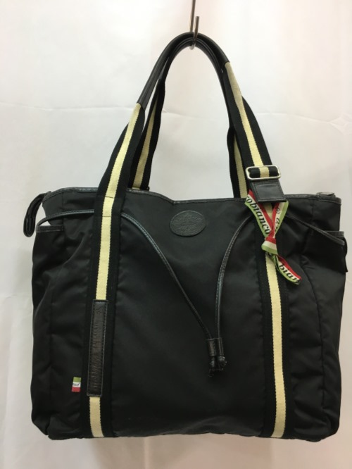 【古着】Orobianco オロビアンコ　LIMONTA リモンタ　Tessuti＆Pelli　トートバッグ　ナイロン×レザー　ブラック／バッグ【中古】[☆2][の通販は 8,900円