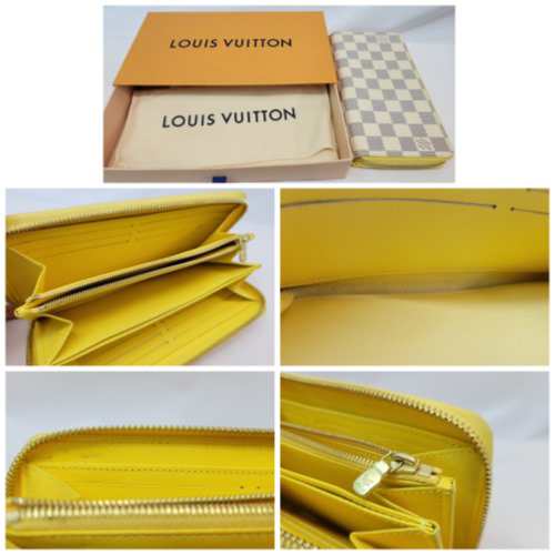 【古着】LOUIS VUITTON ルイヴィトン ジッピー ウォレット ダミエ アズール WHT/PVC/総柄/N60223／財布【中古】[☆3][12255-202305081200