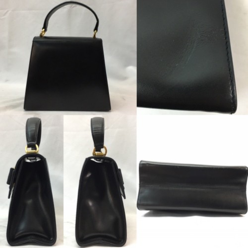 【古着】Salvatore Ferragamo サルヴァトーレフェラガモ BW-215677 ハンドバッグ ショルダーバッグ 2WAY レザー  レディース ブラック／バ｜au PAY マーケット