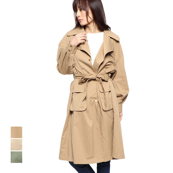 コート トレンチコート サファリトレンチコート ツイル 無地 ライトアウター 薄手 トレンチ アウター レディース Sale セールの通販はau Pay マーケット Styleblock スタイルブロック Au Pay マーケット店