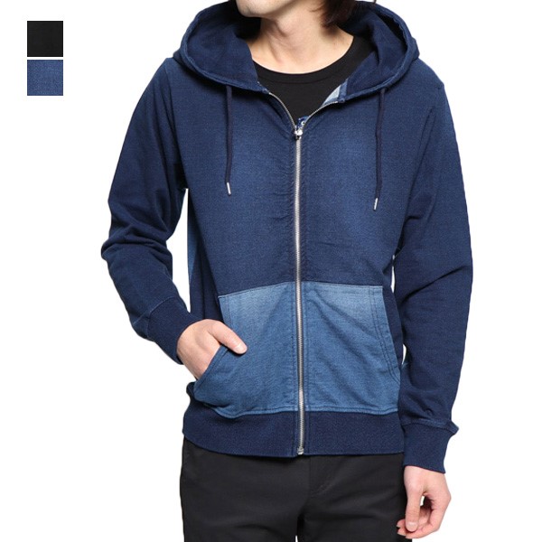 パーカー ジップパーカー ジップアップ フルジップ デニム カットデニム 長袖 切り替え トップス メンズ ネイビー ブラック Sale セールの通販はau Pay マーケット Styleblock スタイルブロック Au Pay マーケット店