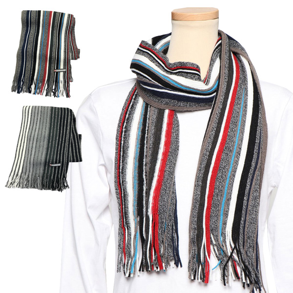 マフラー ストライプ柄 アクリルニット マルチカラー マルチストライプ フリンジ 小物 メンズ グレー マルチカラー Sale セールの通販はau Pay マーケット Styleblock スタイルブロック Au Pay マーケット店