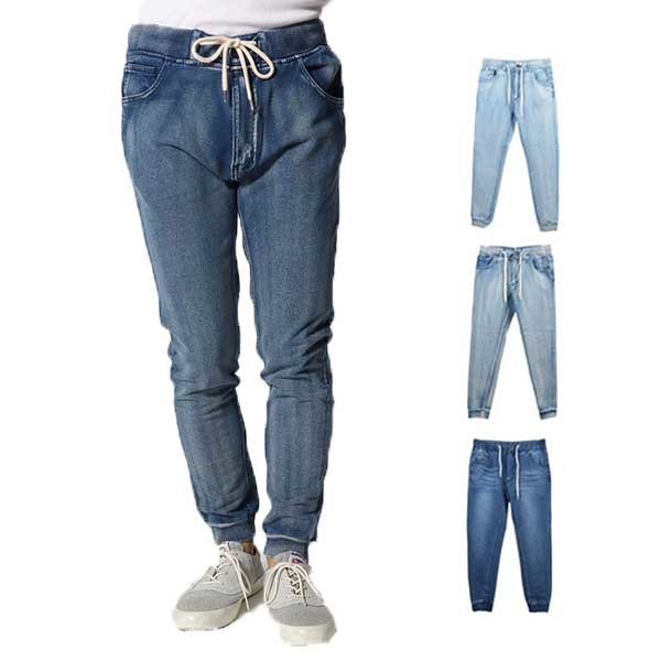 デニム ジョガーパンツ リブパンツ イージーパンツ ロングパンツ フルレングス ボトム メンズ ネイビー サックス Sale セールの通販はau Pay マーケット Styleblock スタイルブロック Au Pay マーケット店