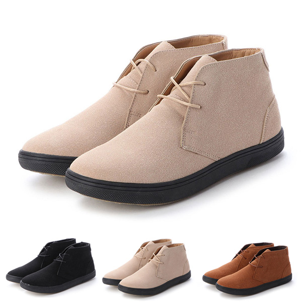 ブーツ チャッカブーツ ショートブーツ レースアップ スエード調 フェイクレザー 合皮 ショート丈 靴 シューズ メンズ SALE セールの通販は 4,950円