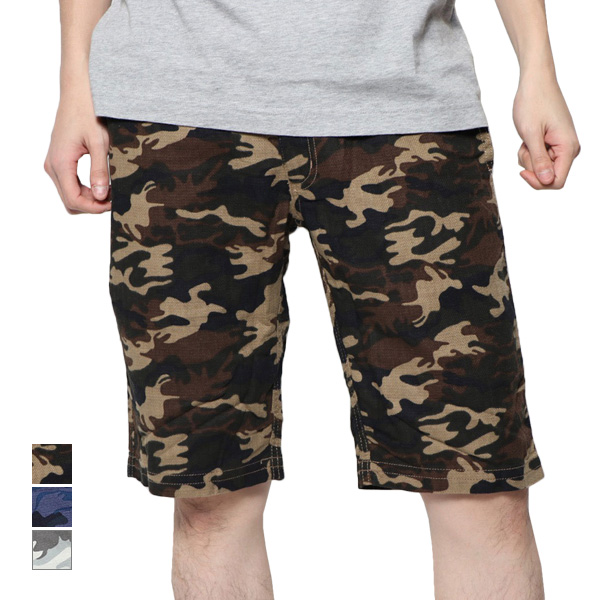 ハーフパンツ ショーツ ショートパンツ ショート丈 カモフラ柄 迷彩 総柄 綿100 ボトムス メンズ ホワイト ネイビー カーキ Sale セールの通販はau Pay マーケット Styleblock スタイルブロック Au Pay マーケット店