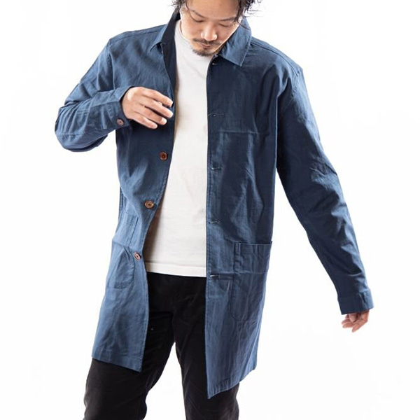 ステンカラーコート メンズ スプリングコート カジュアル ビジネス 無地 ショップコート シャツコート 綿麻 ストレッチ 長袖 ロング アの通販はau Pay マーケット Styleblock スタイルブロック Au Pay マーケット店