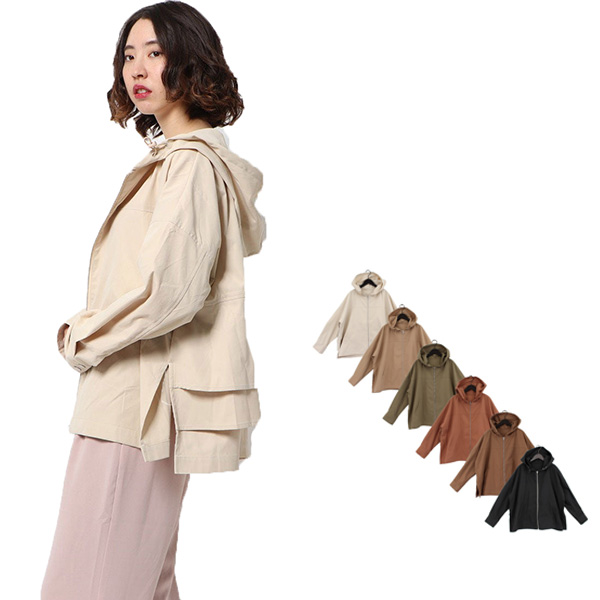 マウンテンパーカー レディース ブルゾン 春 フリル 無地 ショート丈 長袖 ジャケット アウター ライトベージュ ベージュ カーキ ピンク の通販はau Pay マーケット Styleblock スタイルブロック Au Pay マーケット店