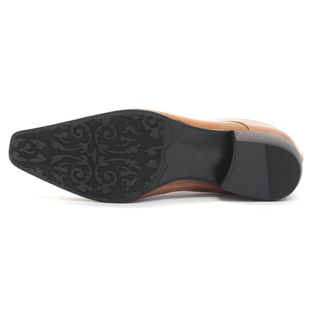 ビジネスブーツ 本革 チャッカ 黒 外羽根 ストレートチップ