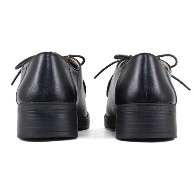 チロリアンシューズ レディース 紐靴 モカシン ラウンドトゥ 合皮