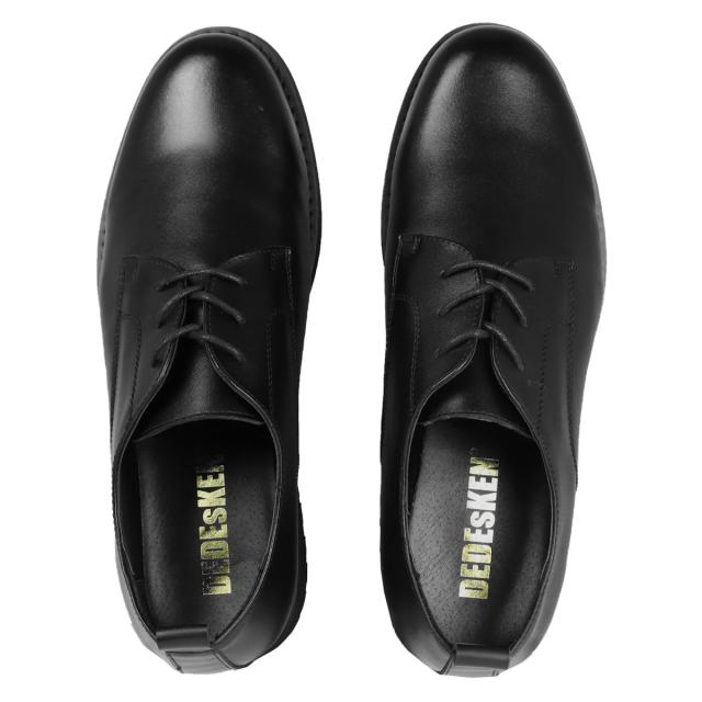 オックスフォードシューズ 本革 牛革 カウレザー プレーントゥ 3ホール メンズ No.10602 25.0cm〜27.0cm 黒 DEDEsKEN デデスケン