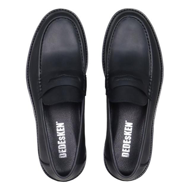 革靴 本革 牛革 カウレザー ローファー メンズ No.10607 25.0cm〜27.5cm 黒 ブラック DEDEsKEN デデスケン