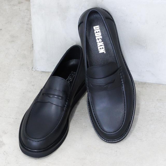 革靴 本革 牛革 カウレザー ローファー メンズ No.10607 25.0cm〜27.5cm 黒 ブラック DEDEsKEN デデスケン