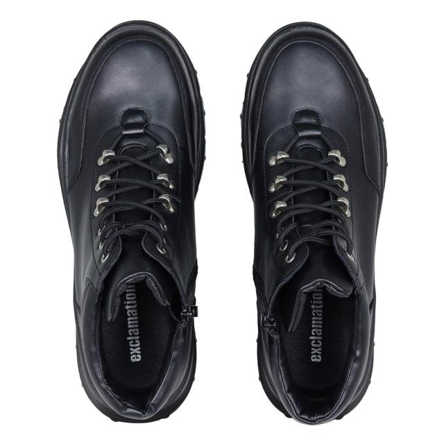 スニーカー メンズ ダッドスニーカー ハイカット ボリュームソール  クッション 厚底 6cmヒール 韓国 おしゃれ No.EX101 25.0cm〜27.0cm 黒 ブラック exclamation エクスクラメーション