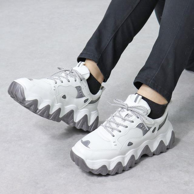 ヒョウ柄ウェーブソールスニーカー 楽天市場】【一部 即納 】スニーカー 厚底スニーカー 厚底