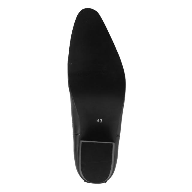 ブーツ メンズ サイドゴア 黒 ヒール 6.5cm レザー 合成皮革 プレーントゥ No.6833 ブラック ラブハンター おしゃれ 冬