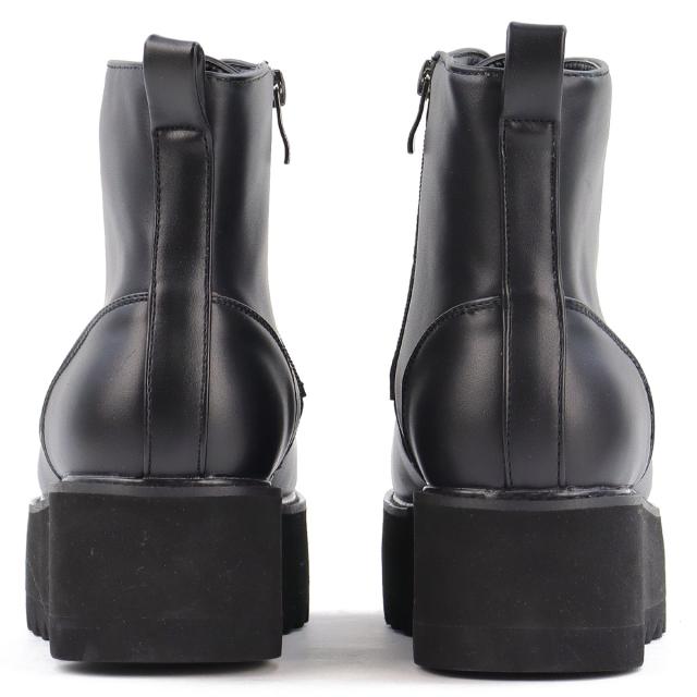 レースアップブーツ メンズ ショート 紐靴 厚底 6cmヒール 防滑 軽量