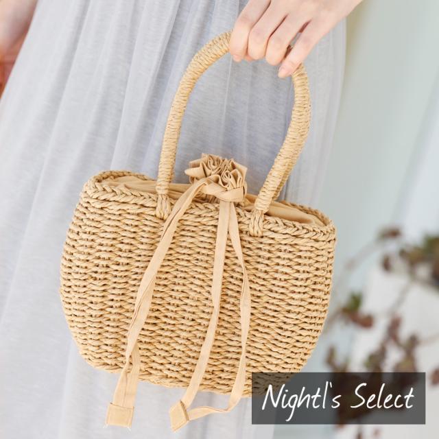 かごバッグ エコバッグ マイバッグ 編みバッグ ストローバッグ ハンドバッグ カジュアル カゴバッグ 浴衣 夏バッグ かばん 巾着の通販はau Pay マーケット パーティードレス ナイトワン