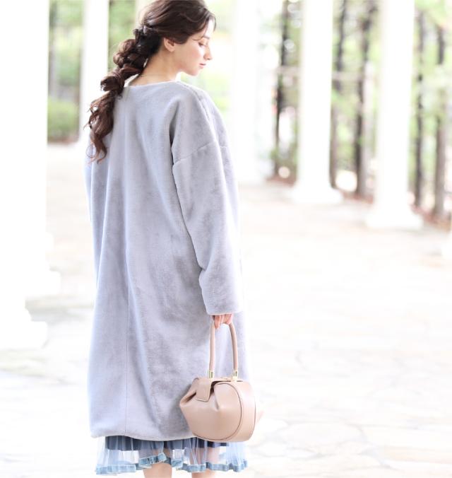 ファーコート コート レディース 冬 大きいサイズ きれいめ ノーカラー ロング エコファー フェイクファー ドレスコート 黒 グレーの通販はau Pay マーケット パーティードレス ナイトワン