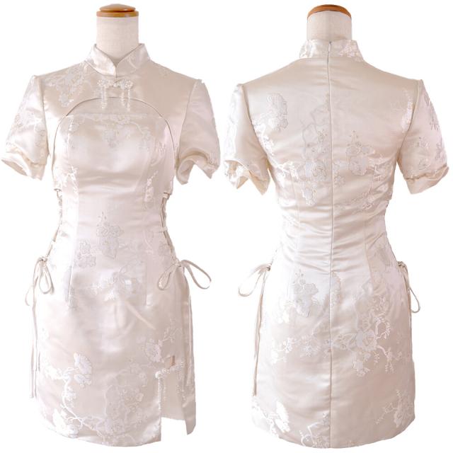 チャイナドレス チャイナ服 コスプレ チャイナ ミニ ボタン 半袖 衣装