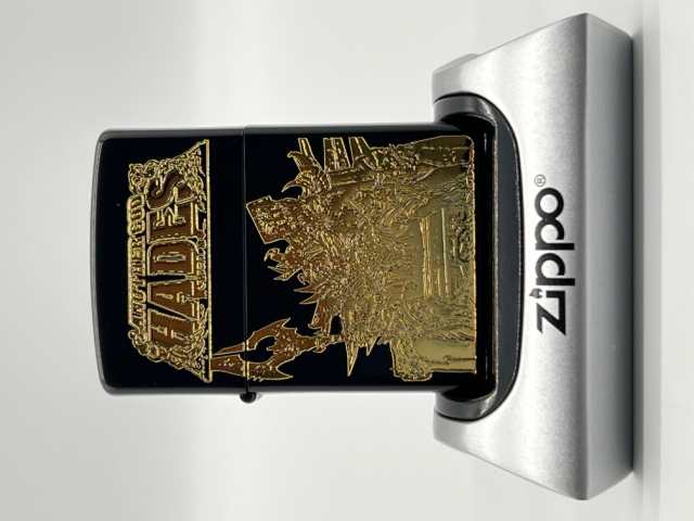 ZIPPO オイルライター アナザーゴッドハーデス 解き放たれし槍撃ver. A柄 (ブラック×ゴールド)